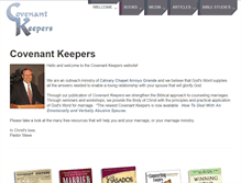 Tablet Screenshot of covenantkeepers.org